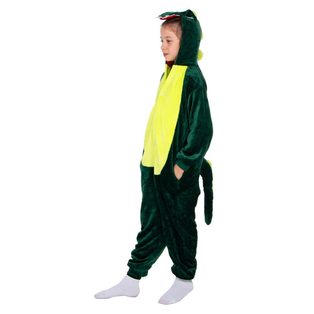 Pijama tip salopeta pentru copii, model Dragon, marime 130-140cm