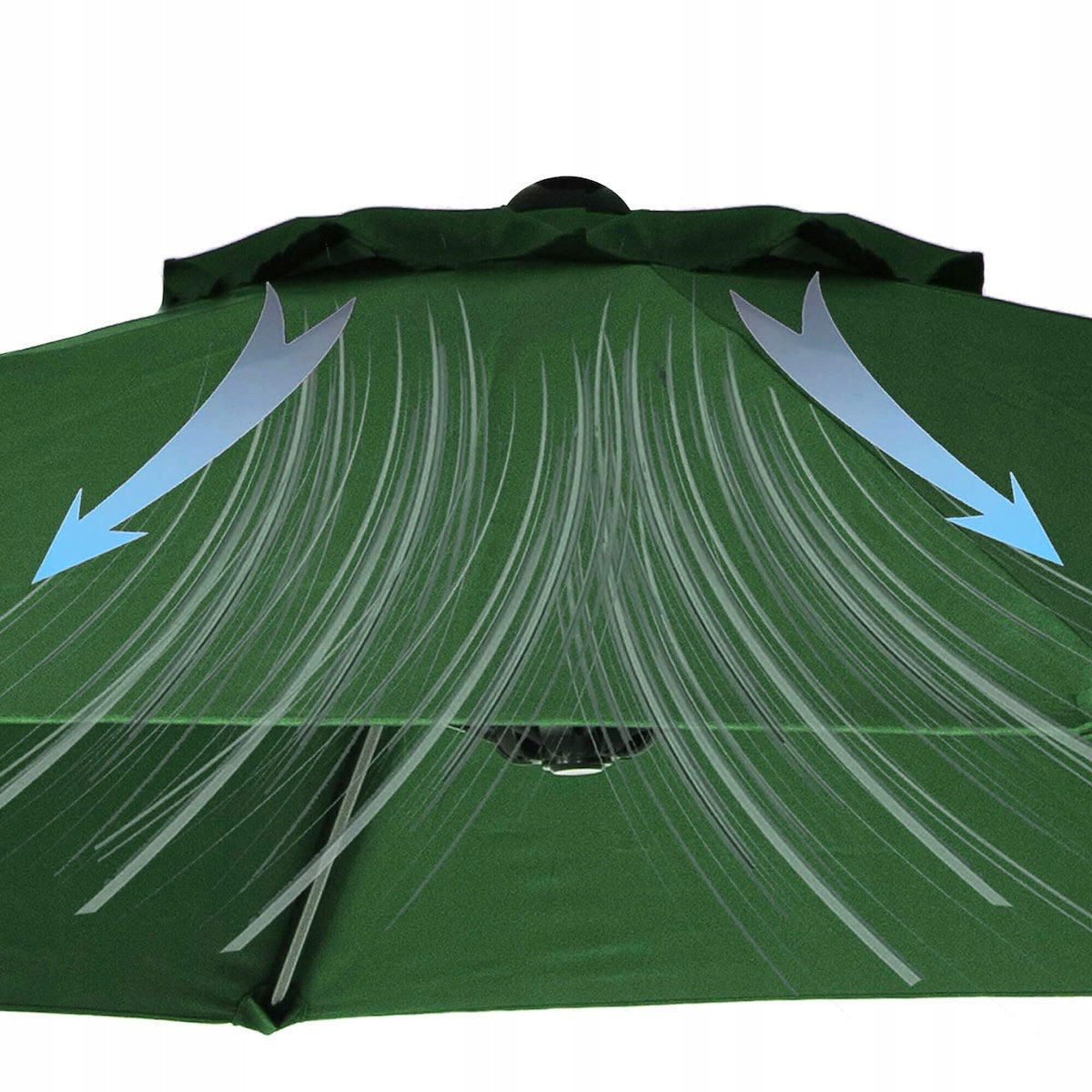 Umbrela terasa gradina, cu manivela, diametru 400cm, Verde