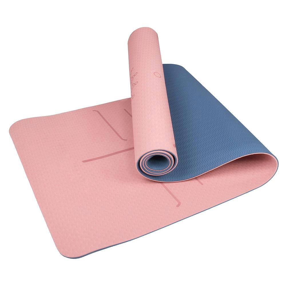 Saltea pentru antrenament, yoga, fitness, aerobic, pilates, exercitii la sol, 183x61cm, roz