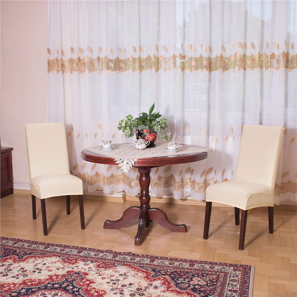 Husa universala pentru scaun, marime universala, poliester si spandex, 45 x 60 cm, bej