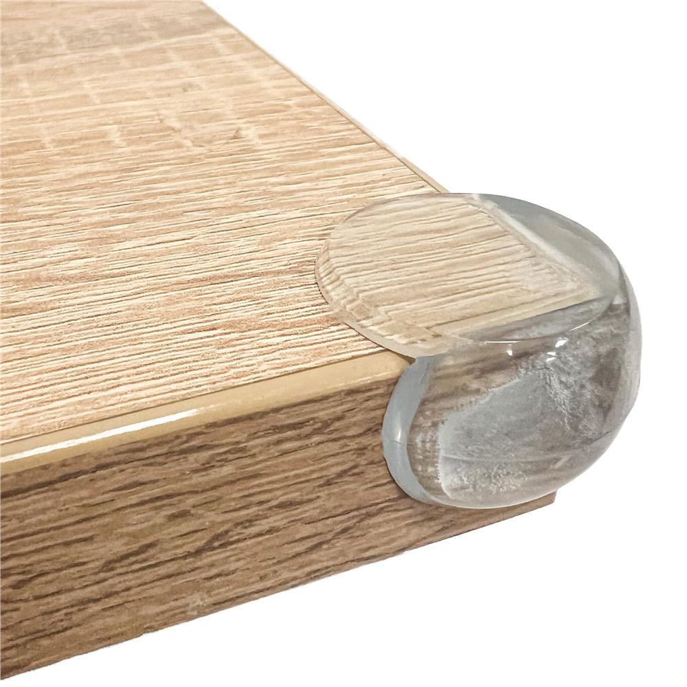Set 10 protectii colturi pentru siguranta copii, drepte, 40x20mm, silicon, transparent