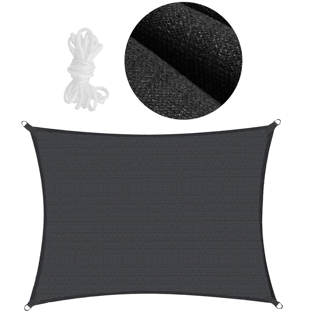 Copertina prelata de soare Sersimo SN165, dreptunghiulara, impermeabila cu protectie UV, 5x4m, gri inchis