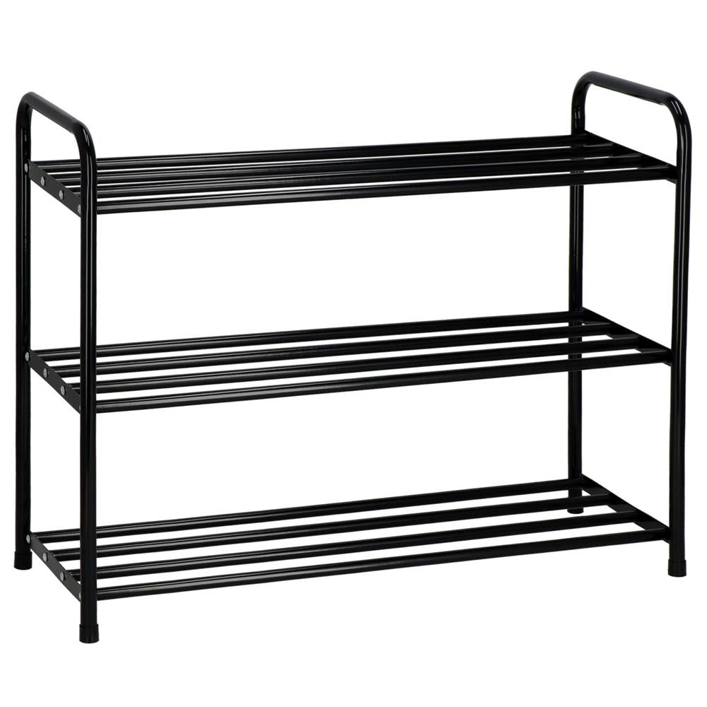Pantofar metalic, 3 nivele, 62x26x66cm, negru