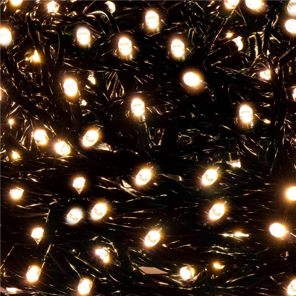 Instalatie lumini pentru bradul de Craciun, 25,5 metri, 400 LED-uri, galben