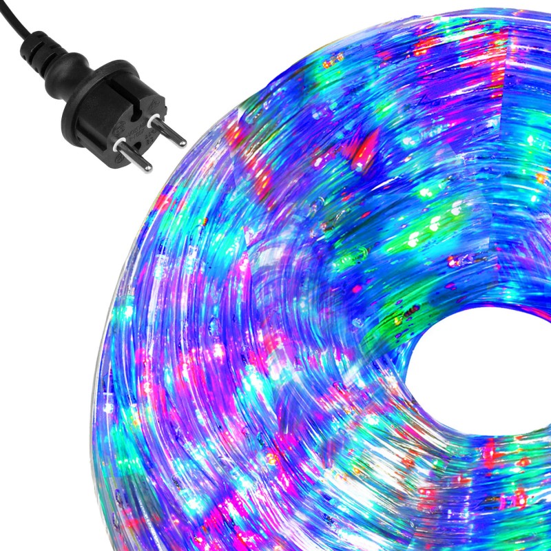 Instalatie tub furtun luminos pentru Craciun, 720 LED-uri, 30m, multicolor