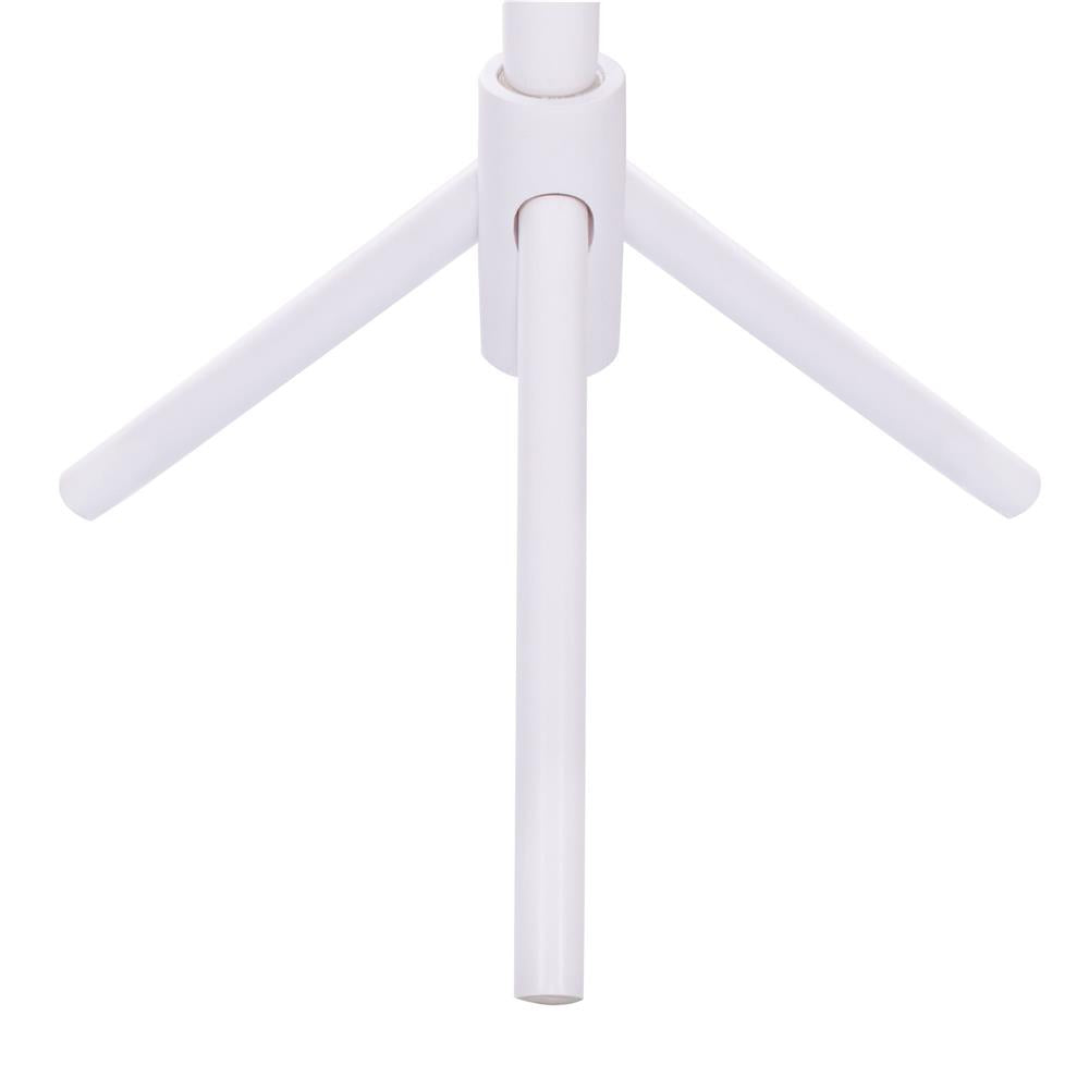 Cuier tip pom din lemn Sersimo, 8 agatatoare, 175cm, alb