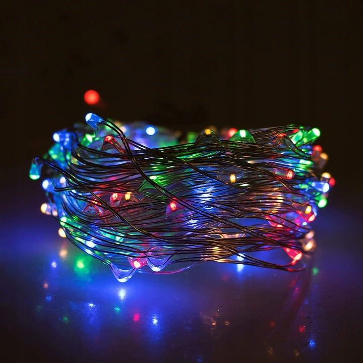 Ghirlanda luminoasa cu incarcare solara, 200 LED-uri, 22 metri, 8 functii, multicolor - 3
