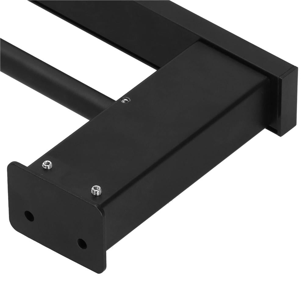 Suport prosoape pentru baie cu 2 sisteme de instalare, 2 brate, din aluminiu, 50x12cm, negru