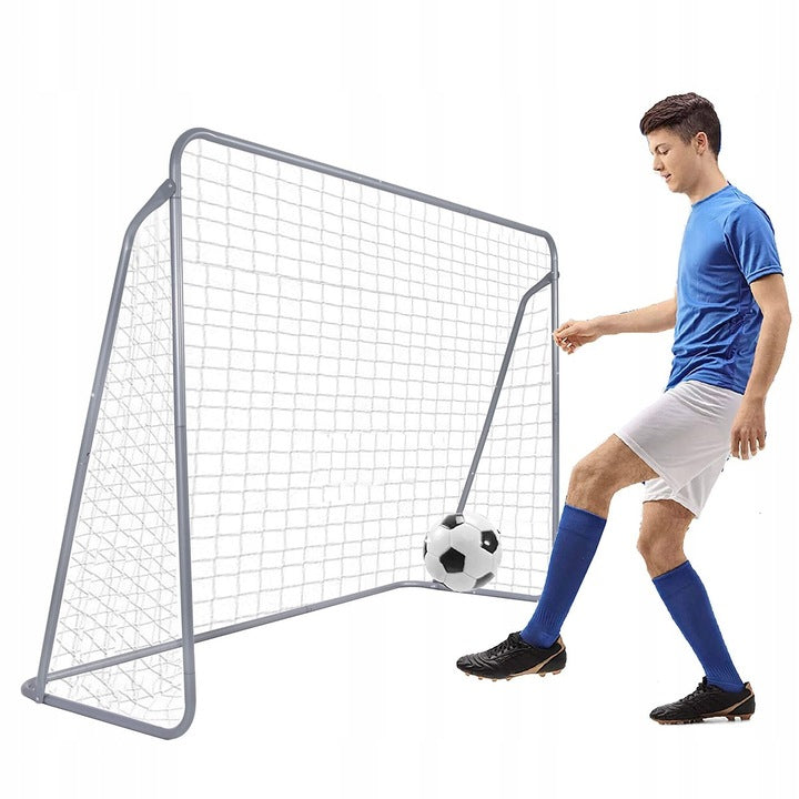 Poarta de fotbal din otel, 170x240cm, profil 32mm, cu elemente de fixare