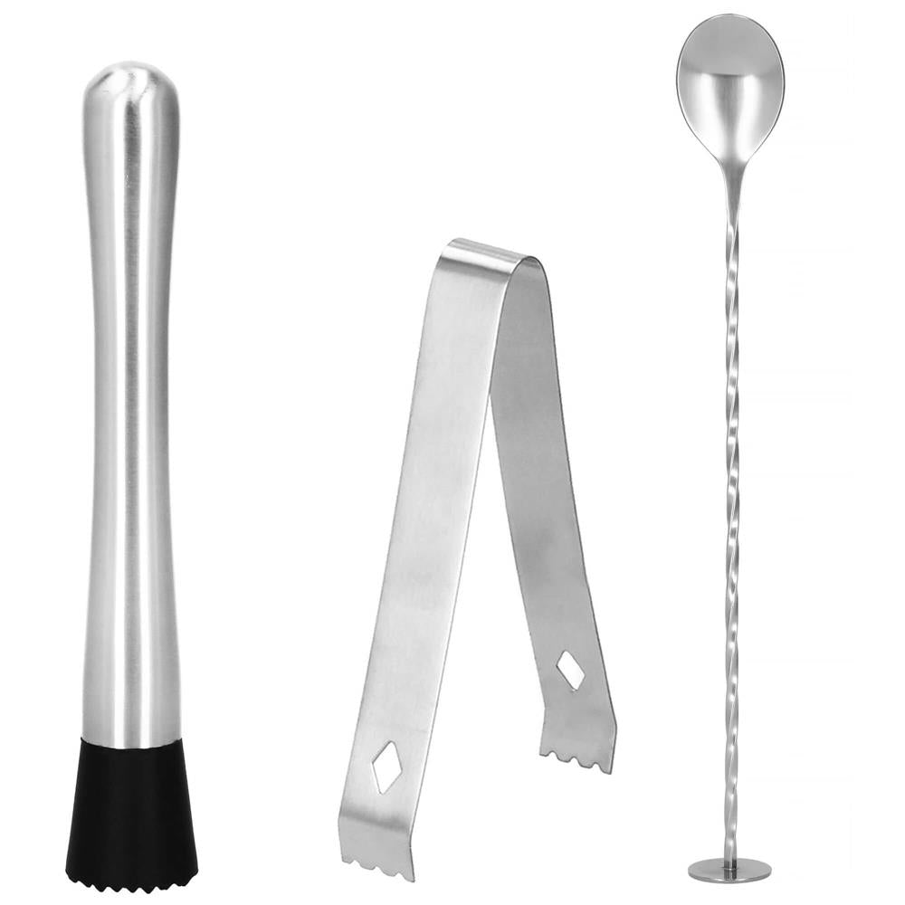 Set Cocktail Shaker Kit pentru barmani 750ml, KI25, suport bambus, 12 piese