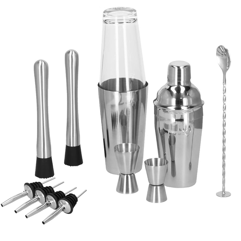 Set Cocktail Shaker Kit pentru barmani 700ml, KI18, 18 piese