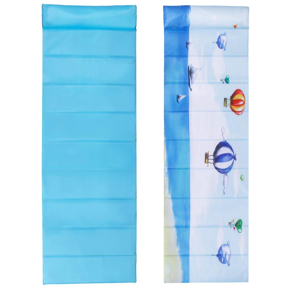 Saltea pentru plaja pliabila, din spuma, ultra-usoara, cu maner de transport, 60x180cm, albastru