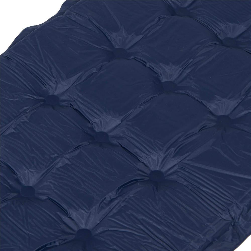 Saltea plabila cu perna din spuma poliuretanica, cu autoumflare, 193x68x3.5cm, bleumarin