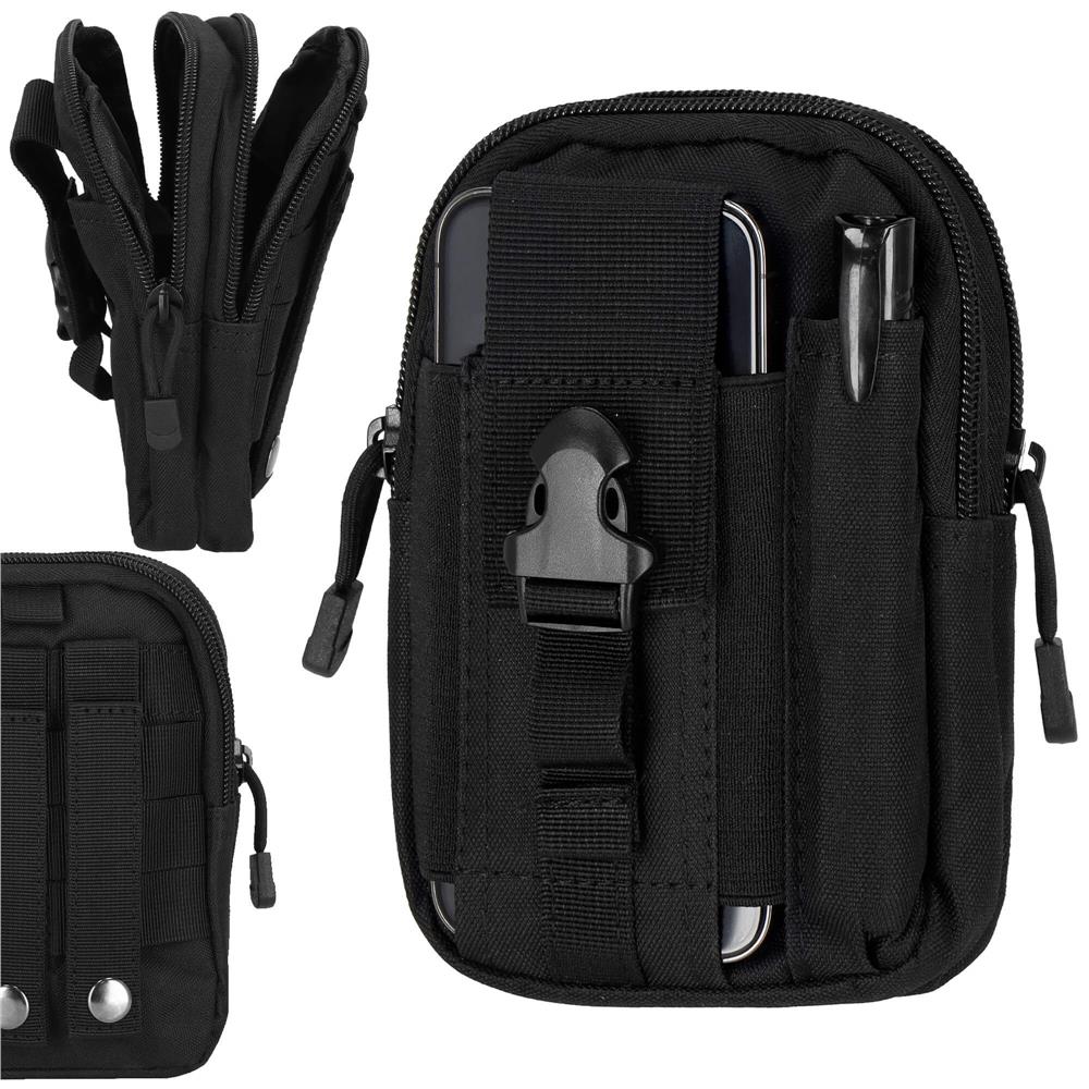 Borseta sport de brau, impermeabila, cu prindere la curea, 18x12x4cm, negru