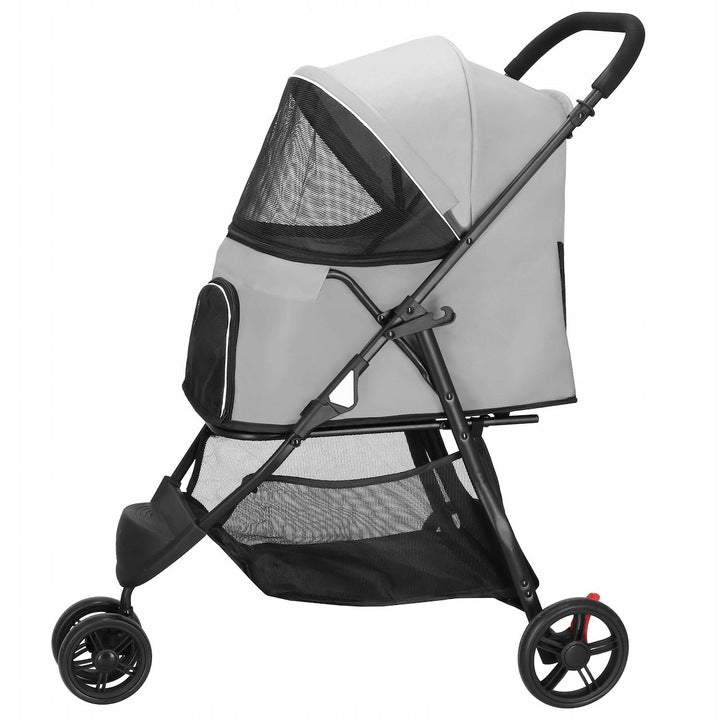 Carucior pentru transport animale, sarcina 15 kg, pentru caini si pisici