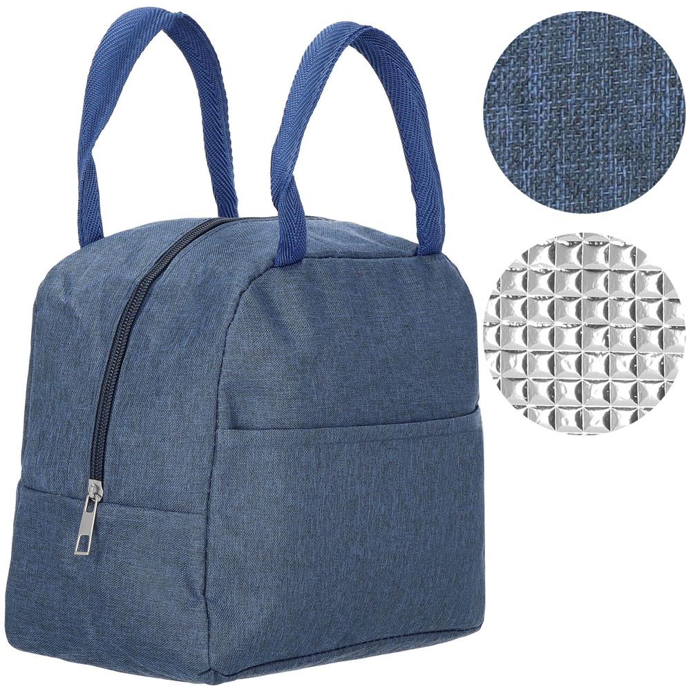 Geanta frigorifica cu izolatie termica pentru mancare, 21x10x23cm, albastru - 3