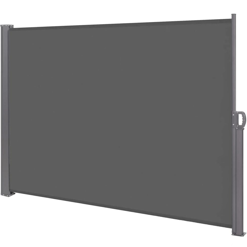 Paravan lateral pentru intimitate, extensibil, sistem fixare inclus, 200x300cm, gri inchis - 4