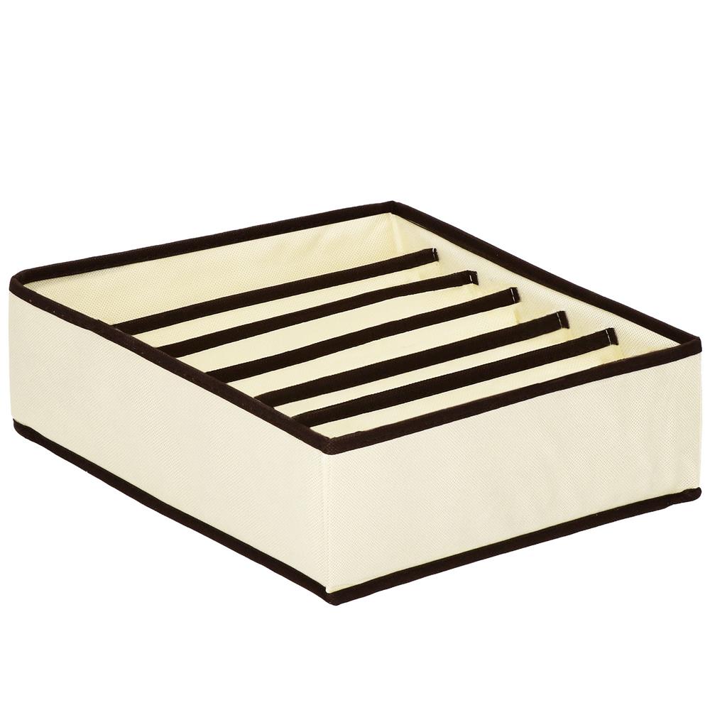 Set 4 organizatoare Sersimo sertar pentru sosete/lenjerie, crem