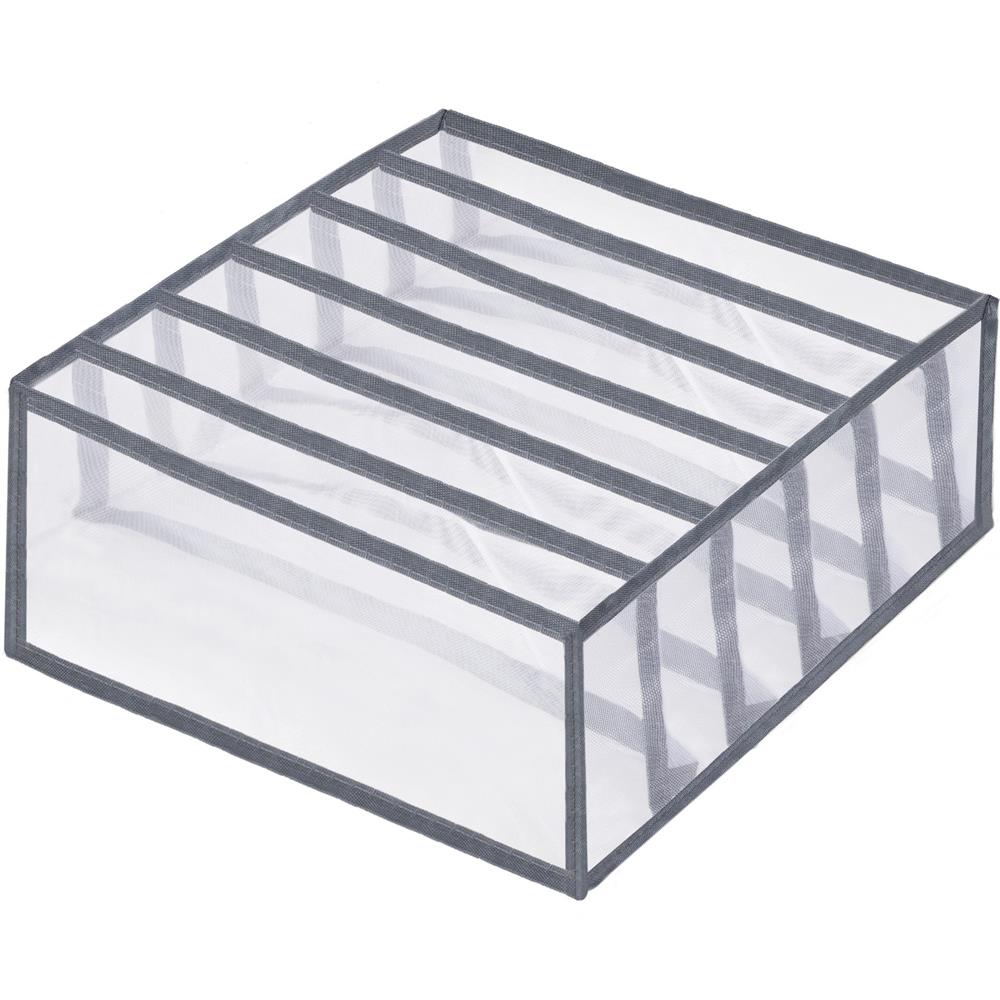 Set 3 organizatoare sertar pliabile pentru sosete/lenjerie, gri