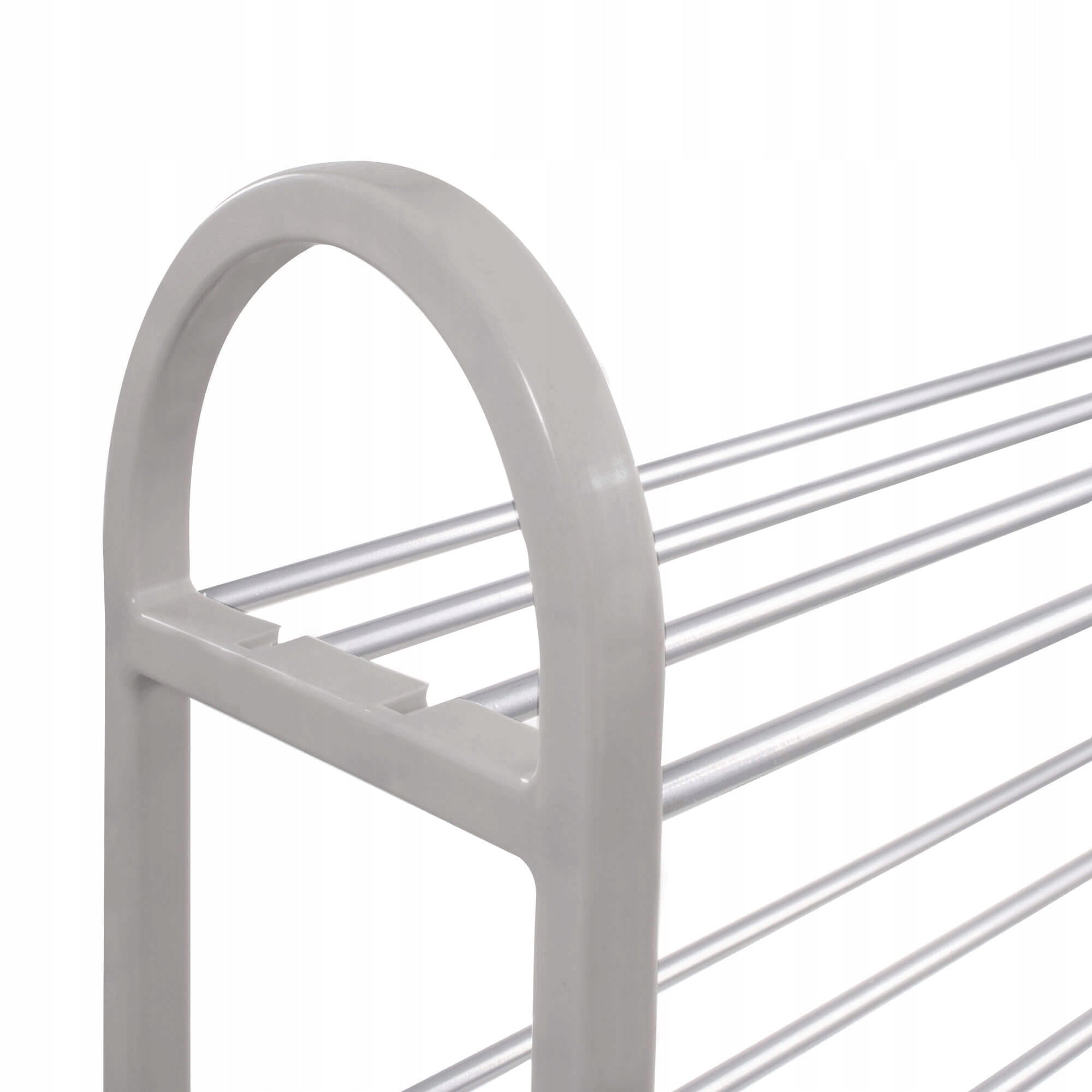 Pantofar PVC si metal, Sersimo cu 4 rafturi, 64x50cm, argintiu