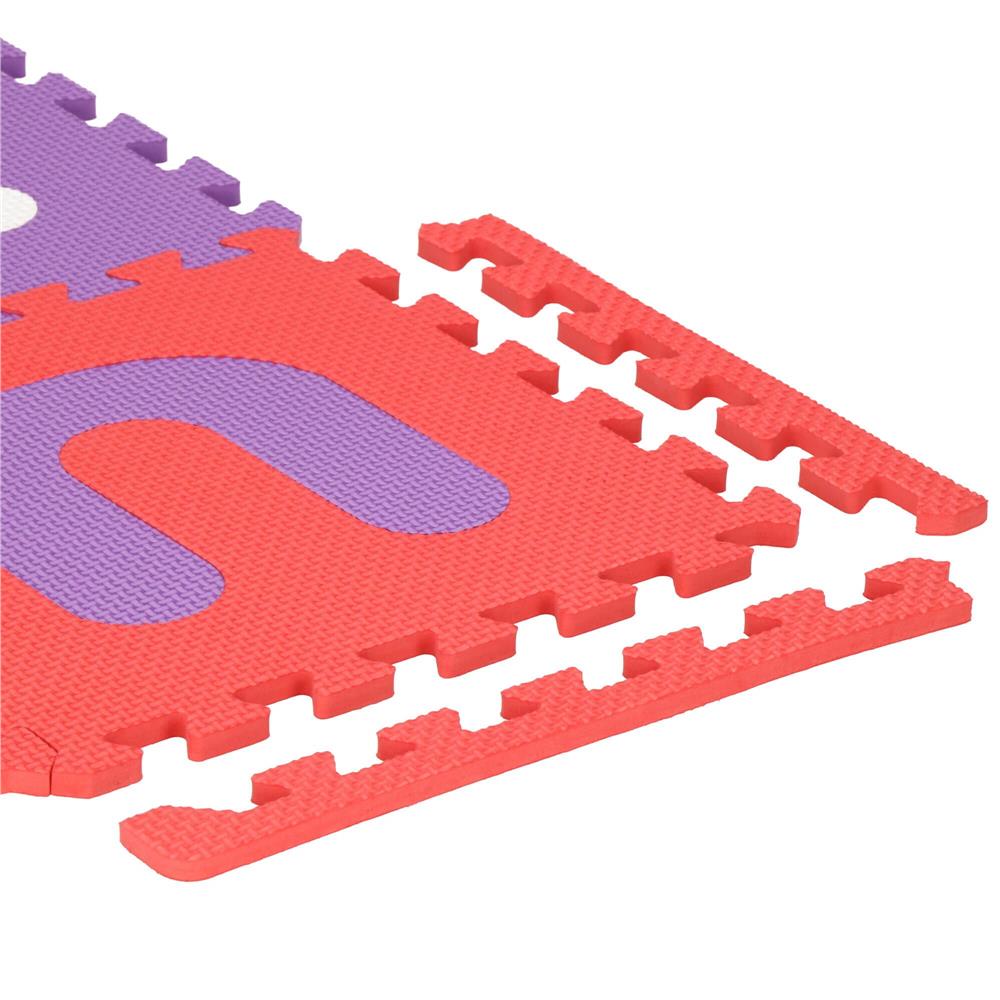 Covor din spuma pentru copii, tip puzzle cifre si litere, 36 piese, 175×175 cm, multicolor