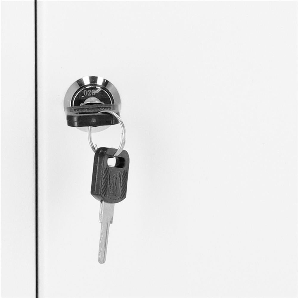 Cutie metalica din otel pentru 42 chei, echipata, 35x27x8cm, alba