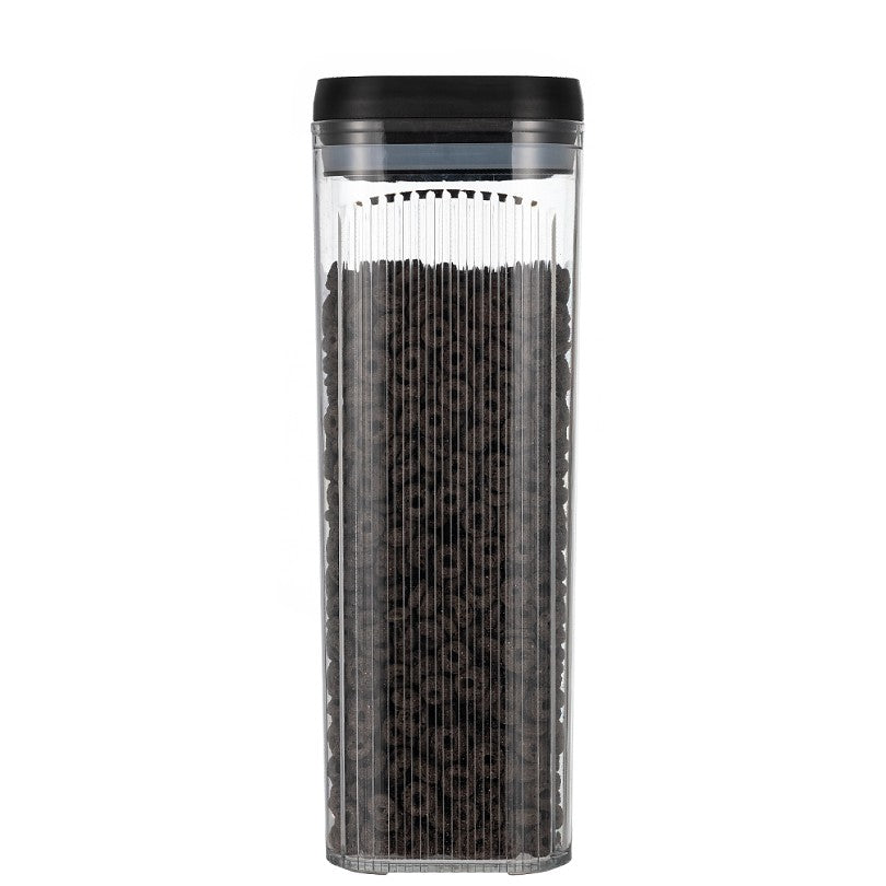 Cutie de Depozitare Alimente, Flippy, tip Container, 3.7L, Recipiente pentru Cereale in Bucatarie,  Transparente cu Capac Negru