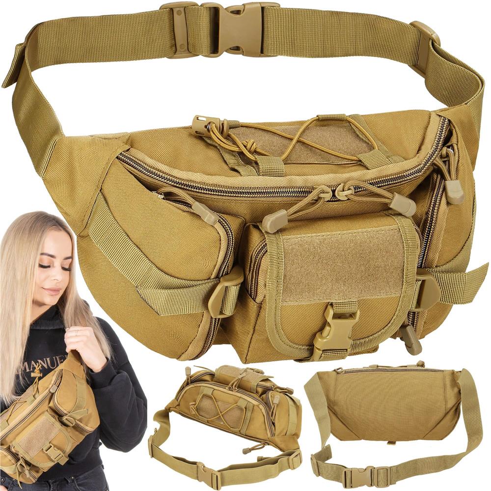 Borseta incapatoare pentru umar sau brau, impermeabila, unisex, 37x19cm, verde