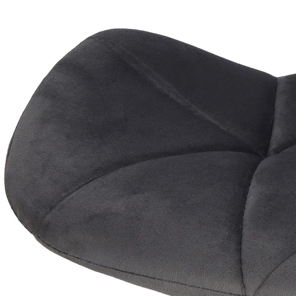 Set 4 scaune dining Torino pentru bucatarie tapitat cu catifea, 40x72cm, gri