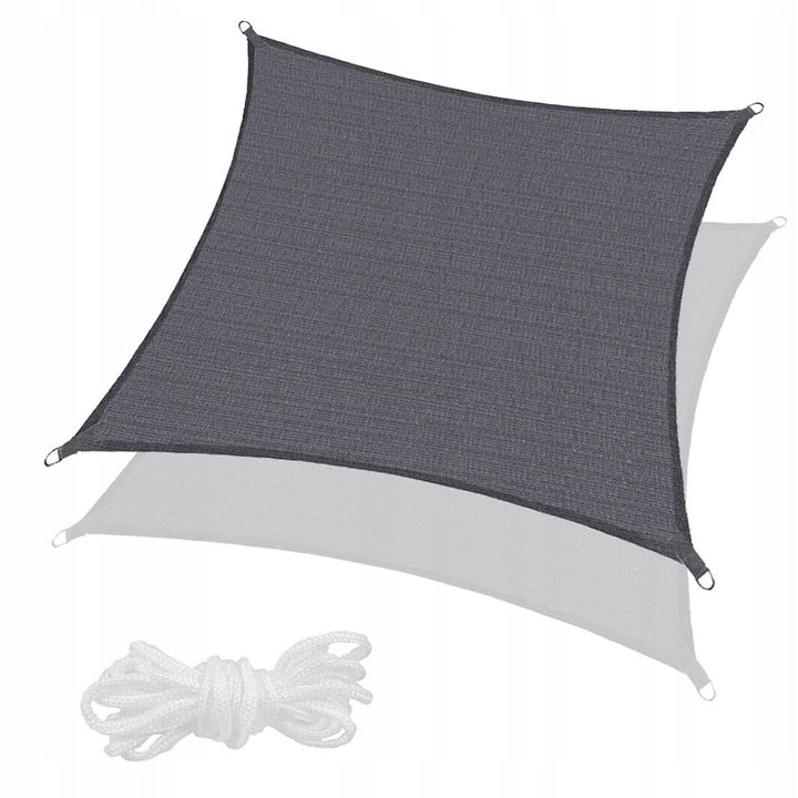 Copertina prelata de soare, patrata, impermeabila cu protectie UV, 4x4m, gri - 4