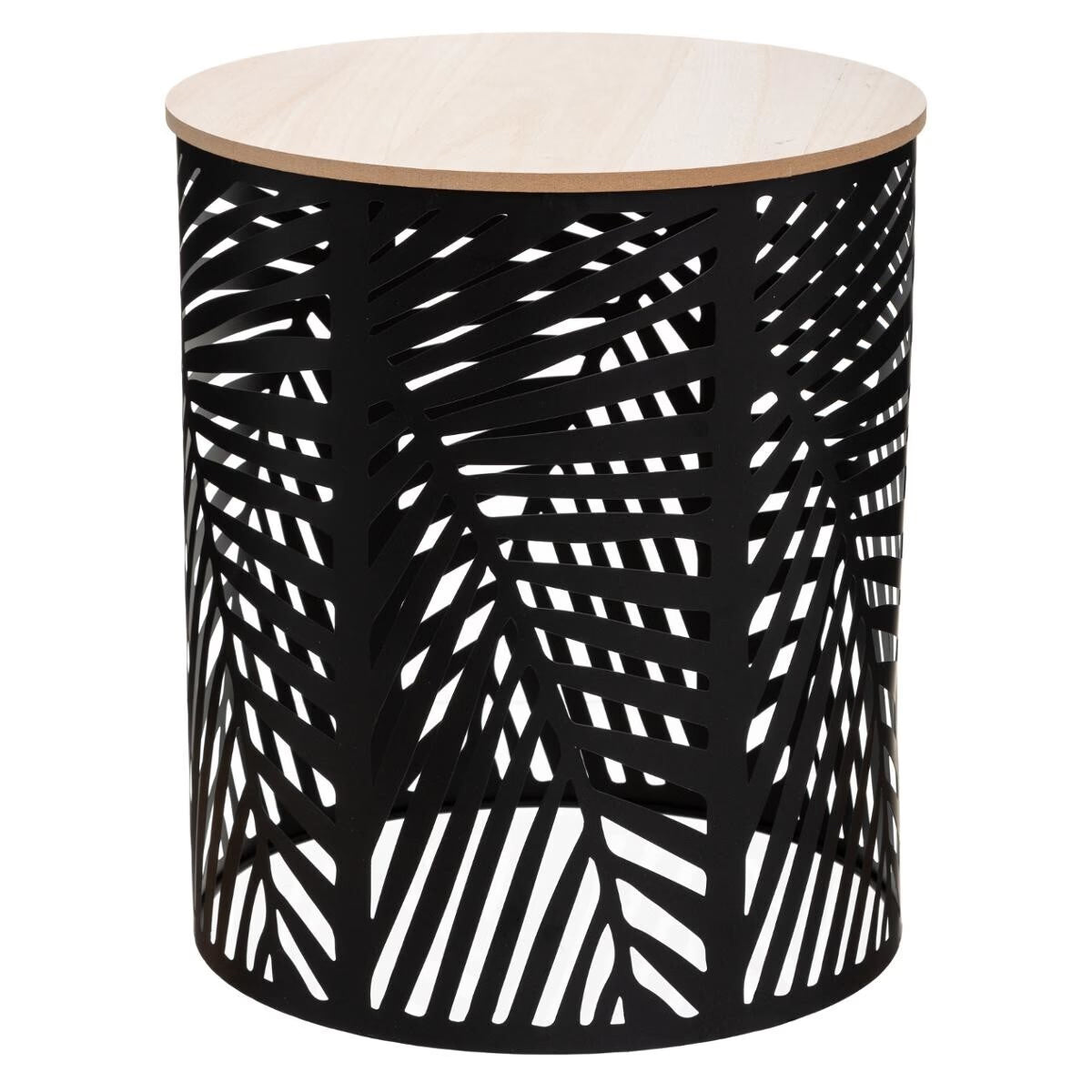 Set 2 masute cafea Atmosphera Akira, 39x45 cm si 35x40 cm, structura metalica, negru
