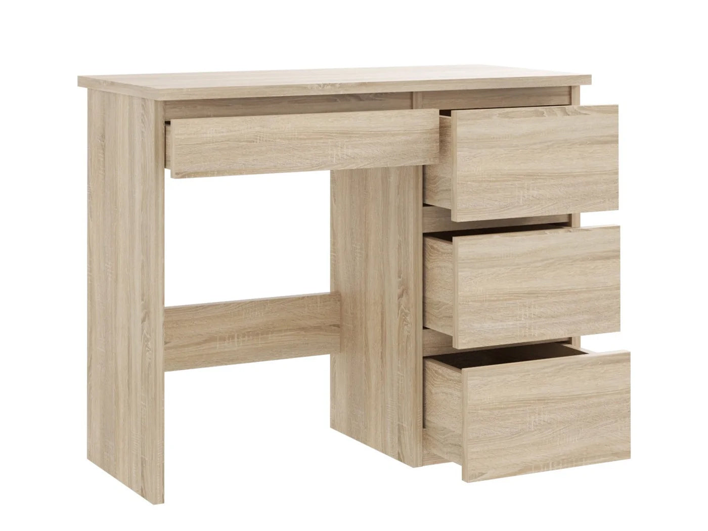 Birou calculator Beta 3 cu 4 sertare, 94x43x75 cm, finisaj sonoma - 3