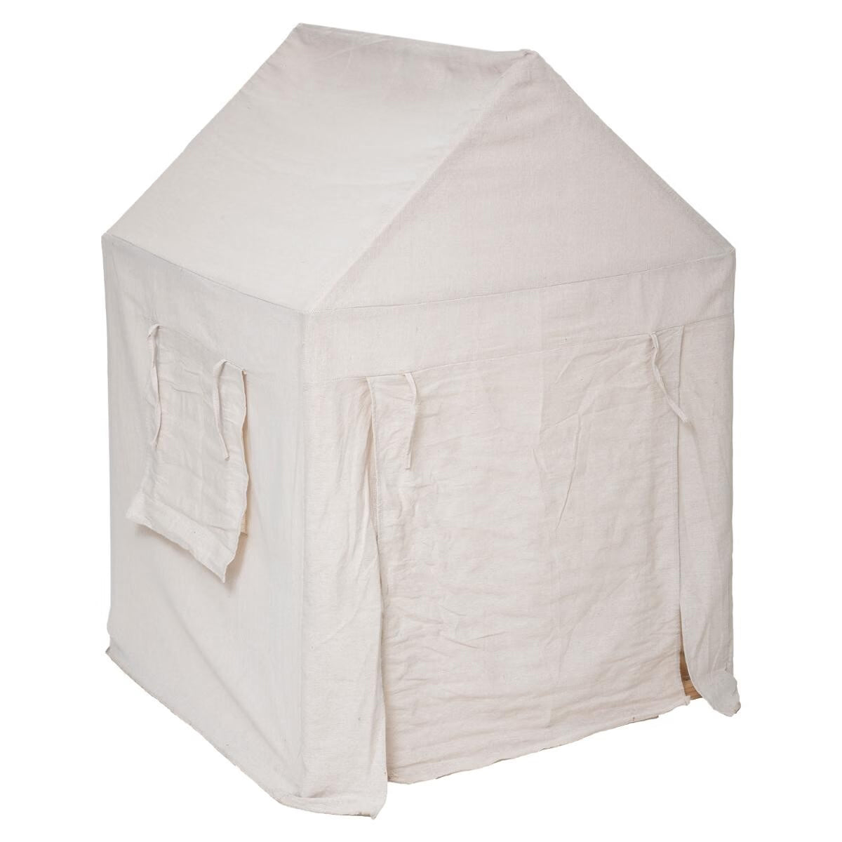 Casuta copii Atmosphera Safari, lemn de pin si panza textila, 77x115 cm, bej
