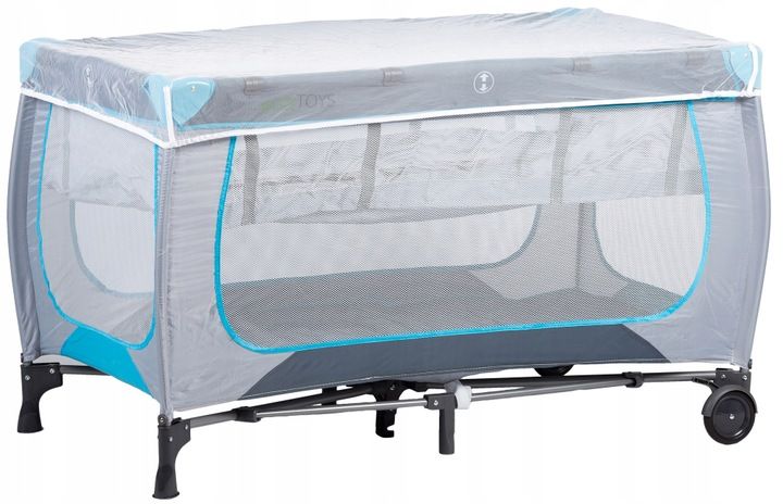 Patut pliabil cu plasa tantari si masuta de infasat, cadru otel, 126x66x77 cm, gri