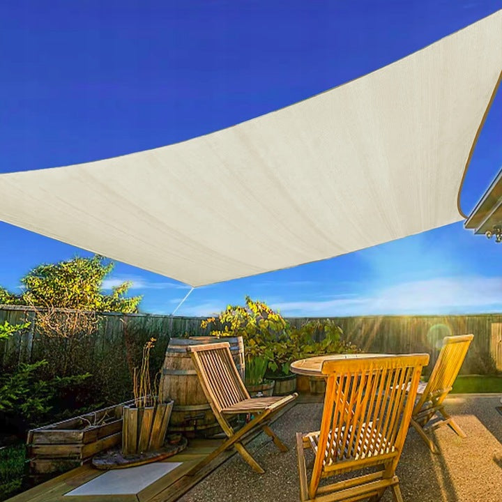 Prelata solara patrata 400x400 cm, impermeabila, protectie UV, poliester 180g/mp, bej