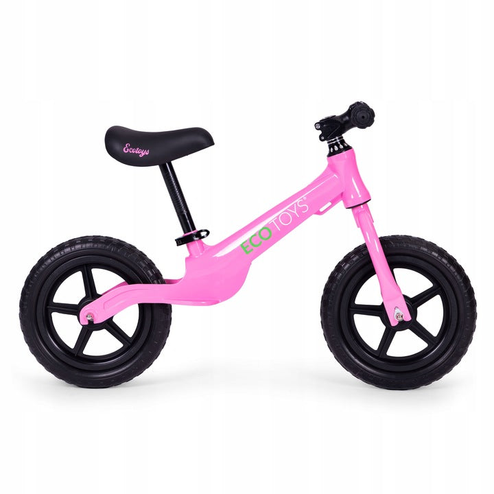 Bicicleta fara pedale pentru copii 86x47x51 cm, sa reglabila, cadru otel, roti EVA, roz