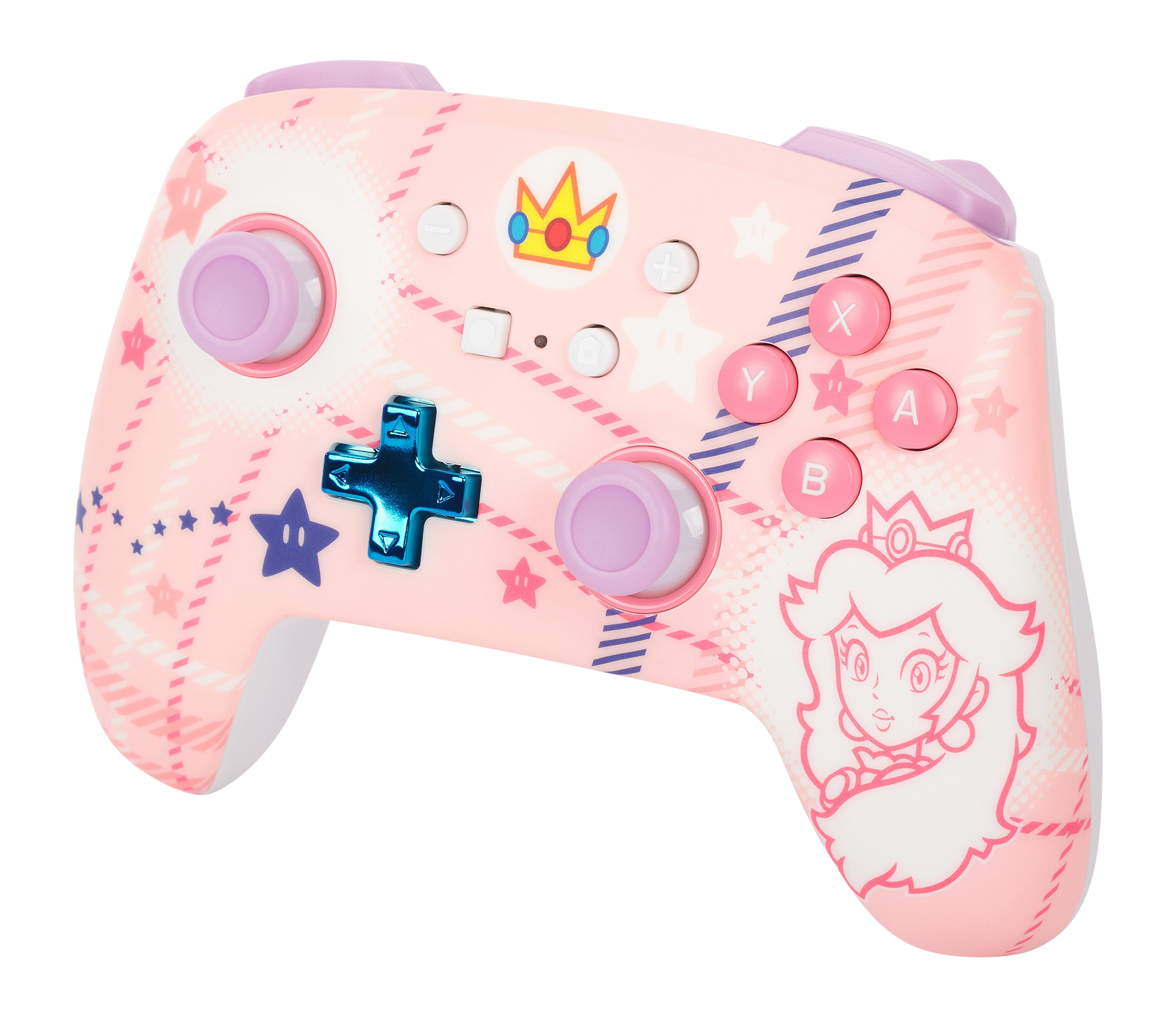 CONTROLLER PowerA, fara fir, pentru Nintendo Switch/ OLED/ Lite, Princess Peach Plaid, "NSGP0255-01"