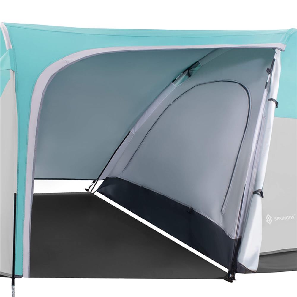 Cort plaja sau camping, impemeabil, cu terasa, 4 locuri, 175x310x130cm, gri albastru - 26