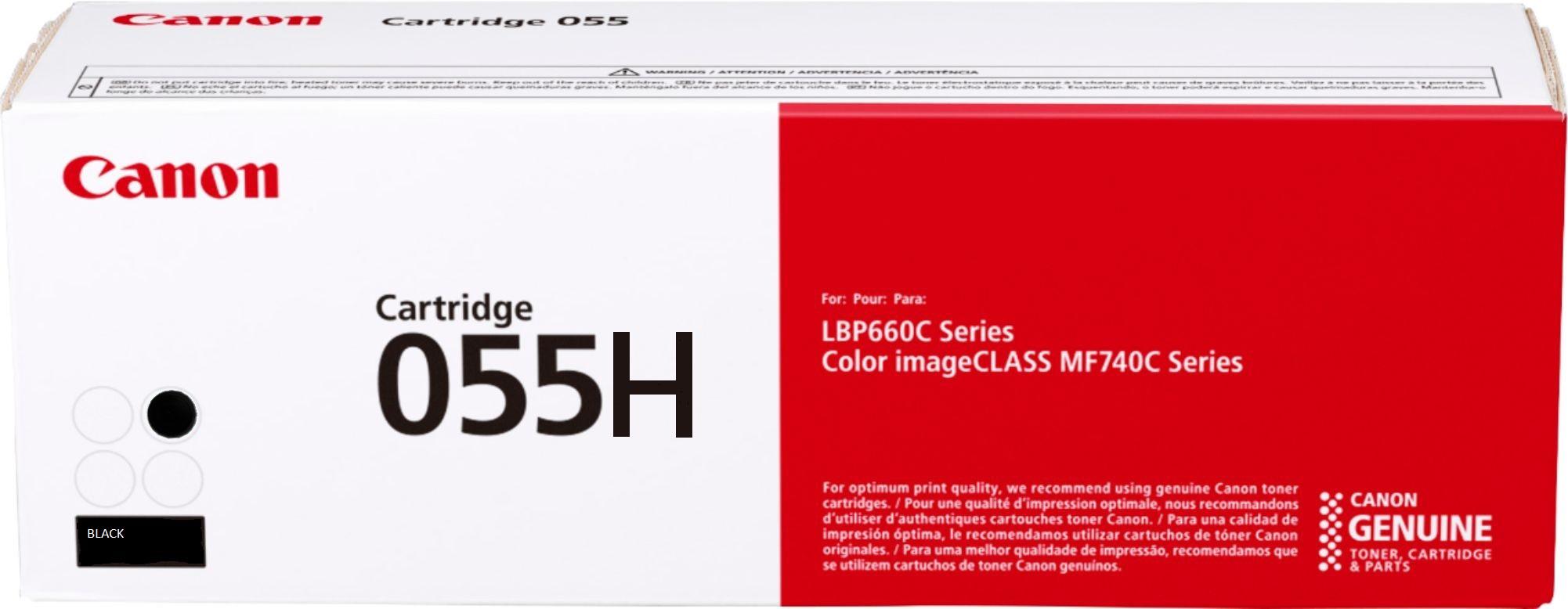 Toner Original Canon Black, CRG-055HBK, pentru I-Sensys LBP-663|LBP-664|MF-742|MF-744|MF-746, 7.6K, , "3020C002AA"
