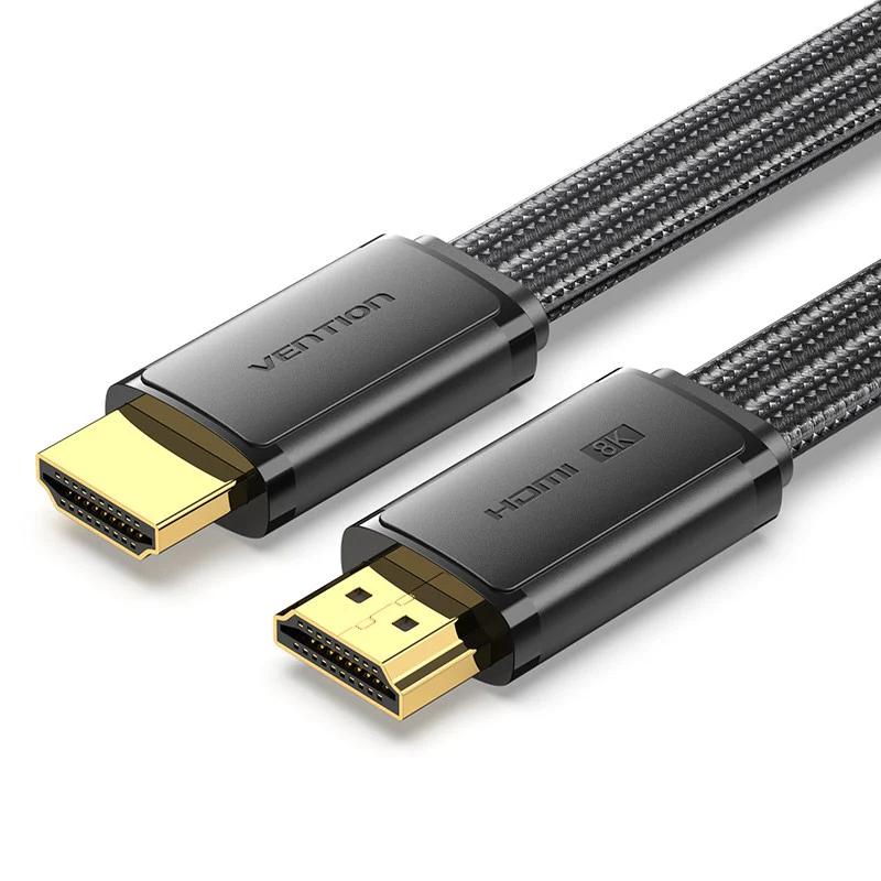 Cablu video Vention, HDMI (T) la HDMI (T), 10m, rezolutie 8K, conectori auriti, negru, 
