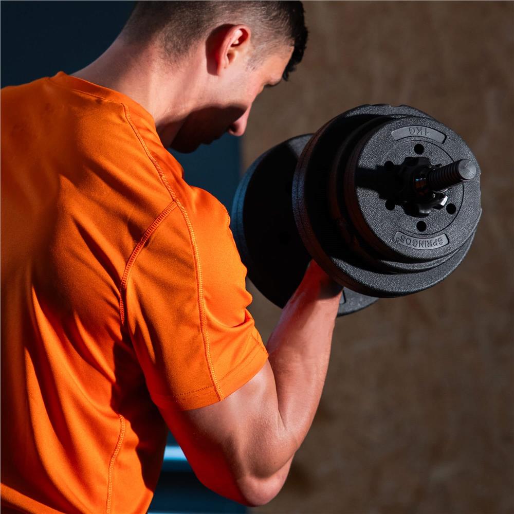 Set de greutati multifunctionale transformabil in gantere, kettlebell, haltera, total 19 kg
