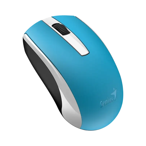 Mouse Genius "ECO-8100", PC sau NB, wireless 2.4GHz, optic, 1200 dpi, butoane/scroll 3/1, acumulator, albastru, "31030046401" 4710268 262756