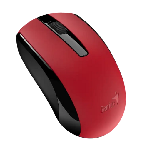 Mouse Genius "ECO-8100", PC sau NB, wireless 2.4GHz, optic, 1200 dpi, butoane/scroll 3/1, acumulator, rosu, "31030046402" 4710268 262763