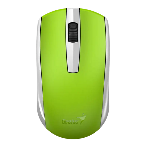 Mouse Genius "ECO-8100", PC sau NB, wireless 2.4GHz, optic, 1200 dpi, butoane/scroll 3/1, acumulator, verde, "31030046403" 4710268 262770