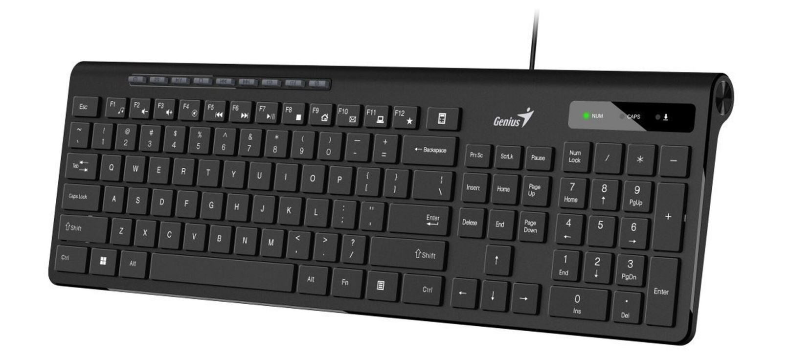 TASTATURA GENIUS USB, 104 taste (chocolate style), black, "SLIMSTAR 230II" "31310048400"
