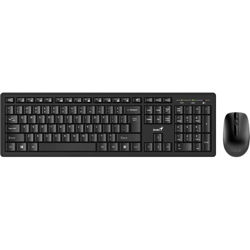KIT wired GENIUS USB, tastatura 104 taste (concave) + mouse optic 1000dpi, 3 butoane, black, "SlimStar C126" "31330007400"
