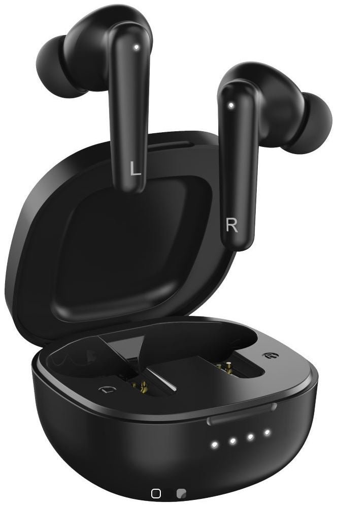 CASTI Genius, "HS-M910BT", TWS, wireless, intraauriculare - butoni, pt smartphone, microfon pe casca, conectare prin Bluetooth 5.0, negru, USB-C, "31710023400", (timbru verde 0.18 lei)