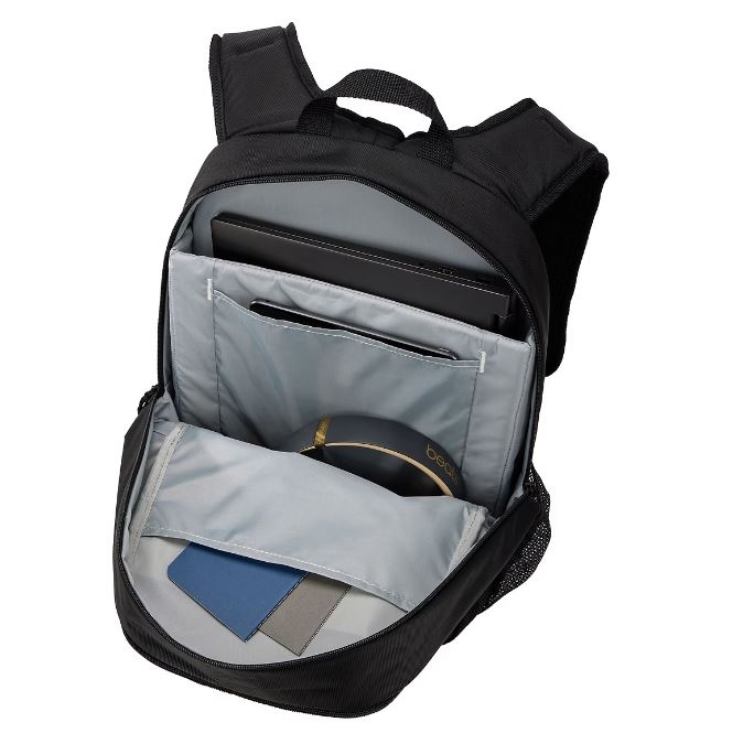 RUCSAC CASE LOGIC Jaunt, pt. notebook de max. 15.6", 2 compartimente, buzunar frontal, buzunar lateral x 2, waterproof, volum 23 litri, poliester reciclat, negru"WMBP215BLACK" / 3204869