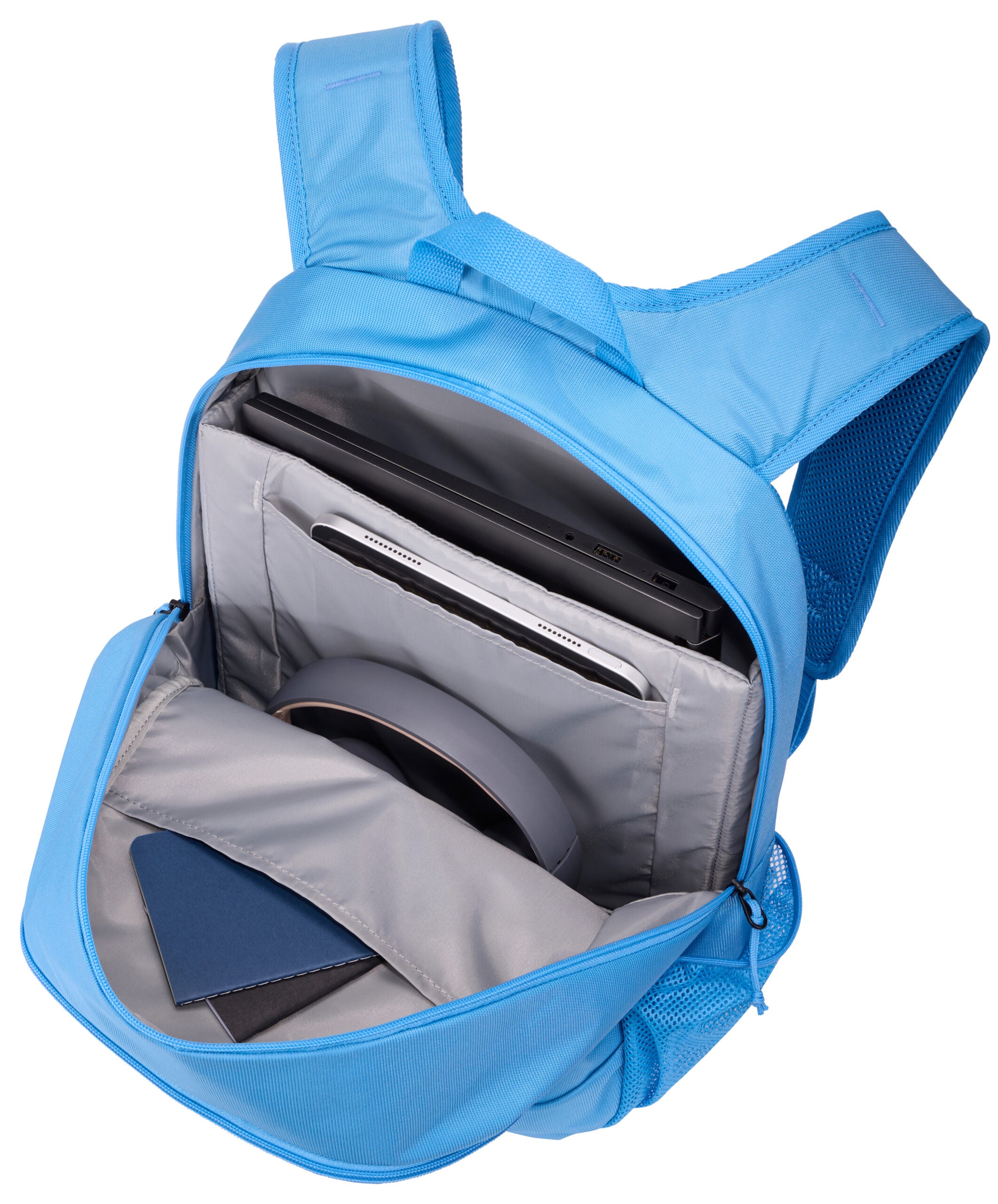 RUCSAC CASE LOGIC, pt. notebook de max. 15.6 inch, 2 compartimente, buzunar frontal | buzunar lateral x 2, waterproof, poliester, Sky Blue "WMBP115" 3205624