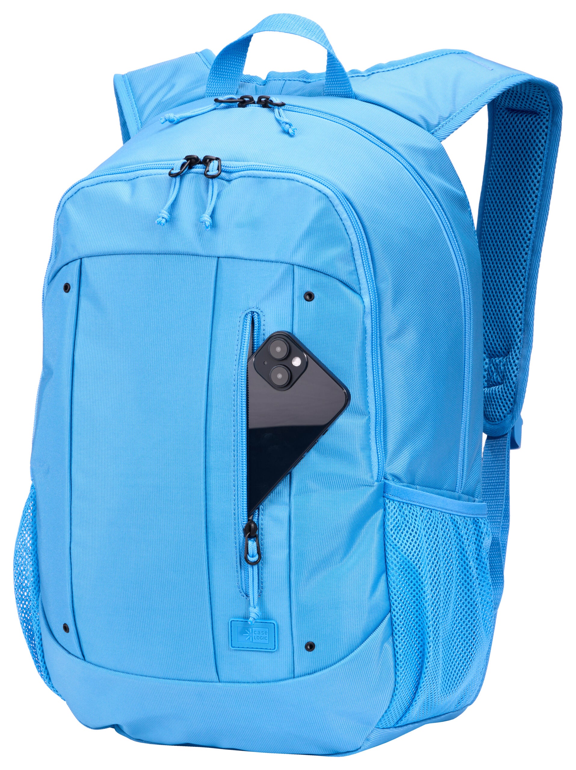 RUCSAC CASE LOGIC, pt. notebook de max. 15.6 inch, 2 compartimente, buzunar frontal | buzunar lateral x 2, waterproof, poliester, Sky Blue "WMBP115" 3205624